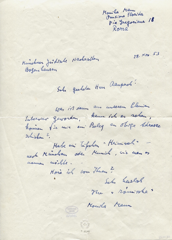 Brief an Raupach